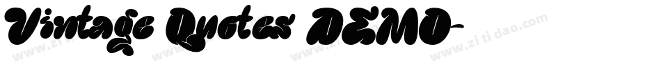 Vintage Quotes DEMO字体转换